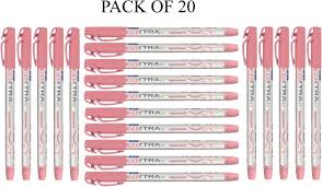 Doms INXTRA 0.7mm BALLPOINT PENS|SOFT RUBBERIZED GRIP FOR COMFORTABLE & SMOOTH WRITING| CONTAINS 40 PCS| INK BLUE