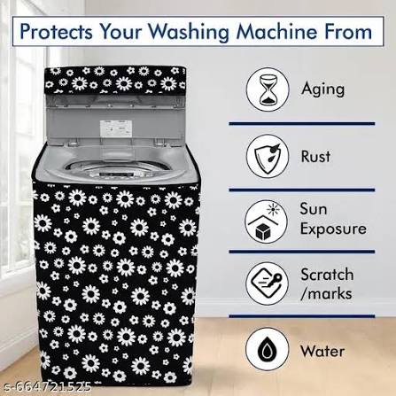 Classic® Top Load Washing Machine Cover Suitable For IFB 6.5 Kg, 7.0 Kg, 7.5 Kg (60cmsX60cmsX90cms, Half White & Grey)