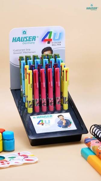 Hauser 4in1 Ball Pen-Blue,Black,Red-Green