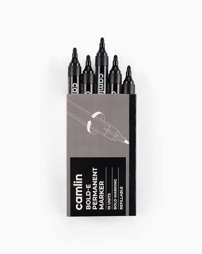 Camlin Bold-E Permanent Marker-Black