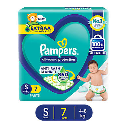 Pampers Pants Small, Baby Dry (Pack of 4)
