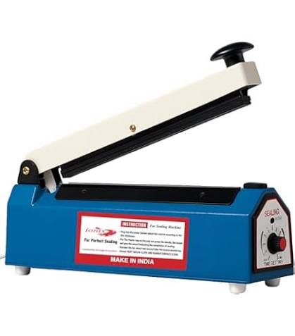 GOBBLER 200mm 8" Inch Electric Heat Sealing Machine for Plastic Bags Impulse Sealer Metal Body - White (PFS-200 MT)