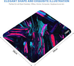Tizum Mouse Pad with Anti-Slip Rubber Base & Ultra-Smooth Surface | Washable, Spill-Resistant Print Design, Computer Mouse Mat for Laptop, Desktop & Office (Multicolor)