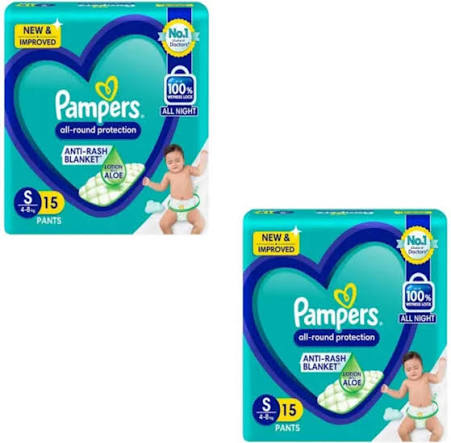 Pampers Pants Small, Baby Dry (Pack of 4)