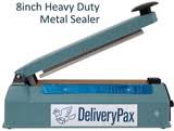 GOBBLER 200mm 8" Inch Electric Heat Sealing Machine for Plastic Bags Impulse Sealer Metal Body - White (PFS-200 MT)
