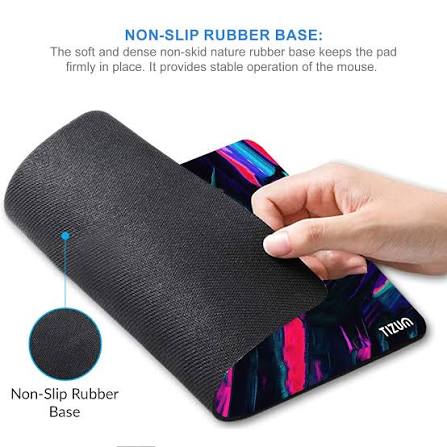 Tizum Mouse Pad with Anti-Slip Rubber Base & Ultra-Smooth Surface | Washable, Spill-Resistant Print Design, Computer Mouse Mat for Laptop, Desktop & Office (Multicolor)
