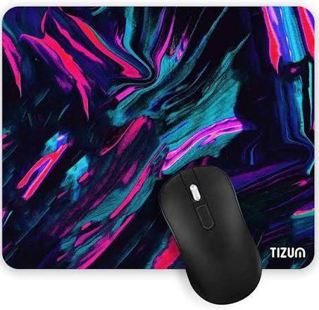 Tizum Mouse Pad with Anti-Slip Rubber Base & Ultra-Smooth Surface | Washable, Spill-Resistant Print Design, Computer Mouse Mat for Laptop, Desktop & Office (Multicolor)
