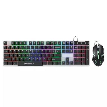 ZEBRONICS Companion 107 2.4GHz Wireless Keyboard & Mouse Combo, 104 Keys, UV Printed keycaps, 12 Integrated Multimedia Keys, 3 Button Mouse, 1200 DPI, High Precision, Advanced Optical Sensor (Black)