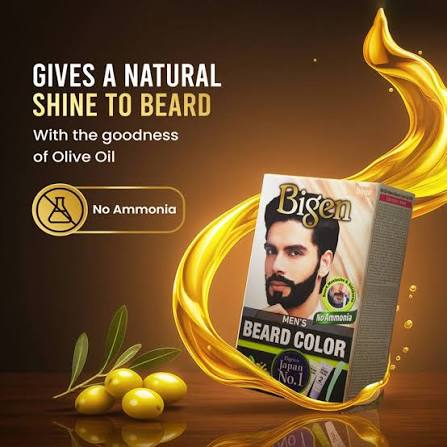 Bigen Mens Beard Colour Natural Black B101 40G