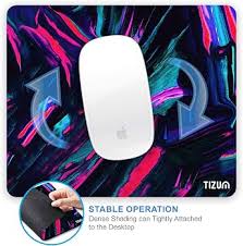 Tizum Mouse Pad with Anti-Slip Rubber Base & Ultra-Smooth Surface | Washable, Spill-Resistant Print Design, Computer Mouse Mat for Laptop, Desktop & Office (Multicolor)