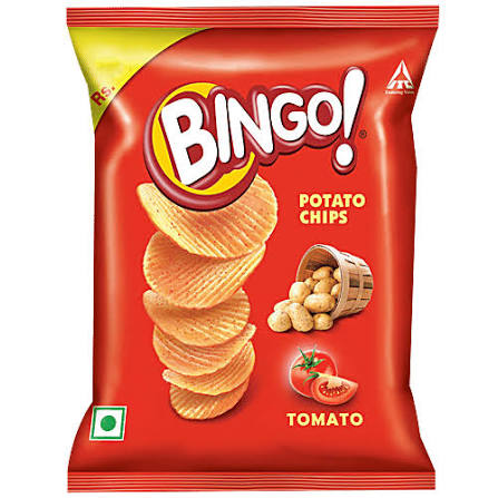 Bingo Tomato Chips 12g (Pack of 16)