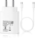 25W Type C PD 3A Superfast Charging Charger with 1M Type-C Cable for Samsung M36|M35|M16|M56| M06|M05|M15|A17|A36|A56|A26| A06|A16|A55|A35|25Watt USB-C Adapter Adaptor