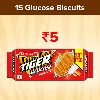 Britannia Tiger Glucose Biscuits (1 Pack 24 Numbers)