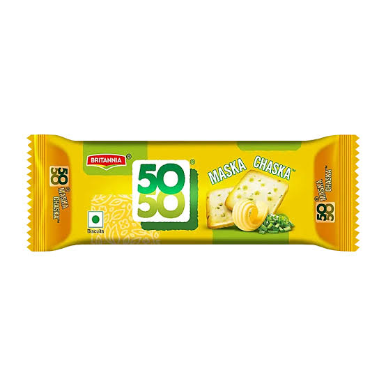 Britannia 50 - 50 Salted Biscuits 24.8g (Pack 1, 12 numbers)