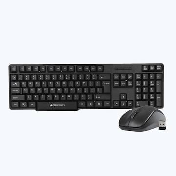 ZEBRONICS Companion 107 2.4GHz Wireless Keyboard & Mouse Combo, 104 Keys, UV Printed keycaps, 12 Integrated Multimedia Keys, 3 Button Mouse, 1200 DPI, High Precision, Advanced Optical Sensor (Black)