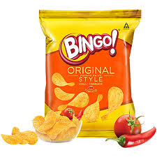 Bingo Tomato Chips 12g (Pack of 16)