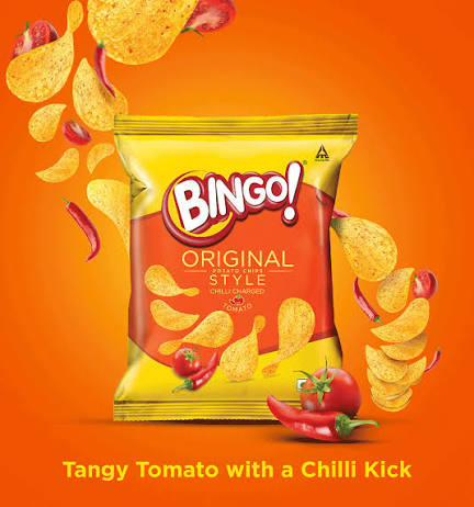 Bingo Tomato Chips 12g (Pack of 16)