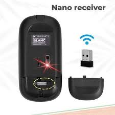 ZEBRONICS Blanc Slim Wireless Mouse with Rechargeable Battery, BT + 2.4GHz, 4 Buttons, 800/1200/1600 DPI, Silent Operation, Multicolor LED Lights