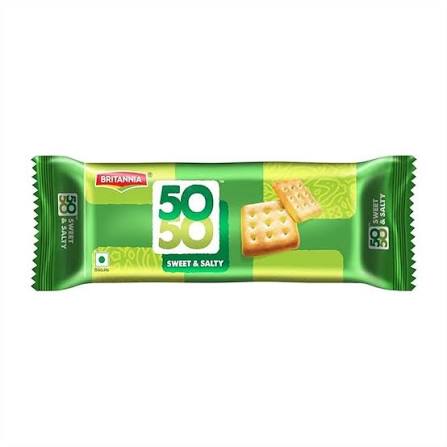 Britannia 50 - 50 Salted Biscuits 24.8g (Pack 1, 12 numbers)