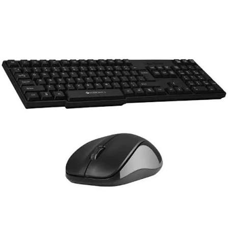 ZEBRONICS Companion 107 2.4GHz Wireless Keyboard & Mouse Combo, 104 Keys, UV Printed keycaps, 12 Integrated Multimedia Keys, 3 Button Mouse, 1200 DPI, High Precision, Advanced Optical Sensor (Black)