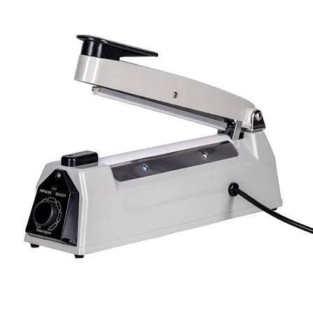 GOBBLER 200mm 8" Inch Electric Heat Sealing Machine for Plastic Bags Impulse Sealer Metal Body - White (PFS-200 MT)