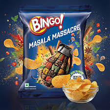 Bingo Masala Chips 12g (Pack of 16)