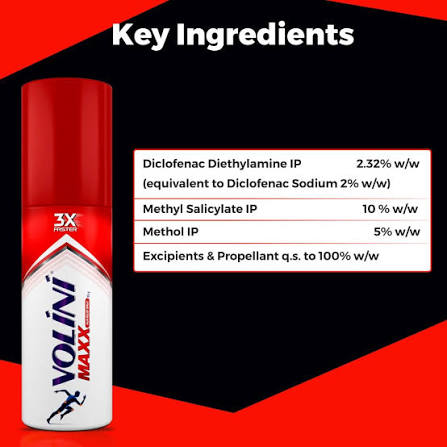 2 Volini Maxx Pain Relief Spray 25g - Strong Pain Relief for Severe Muscle & Joint Pain - Travel Size with Diclofenac Diethylamine