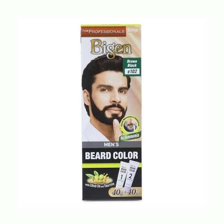 Bigen Mens Beard Colour Natural Black B101 40G